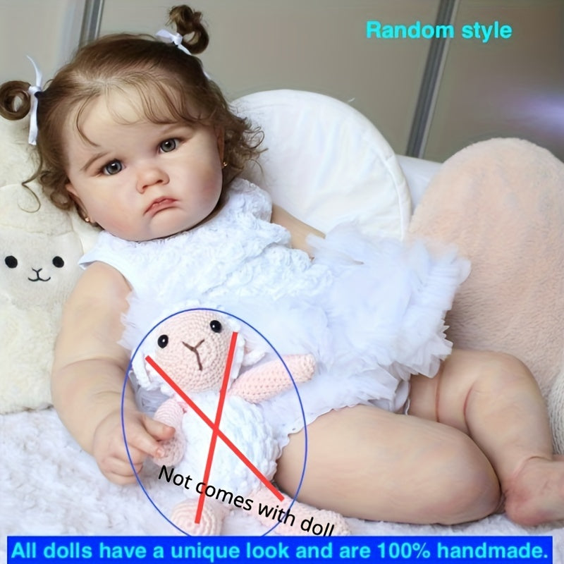 60cm/24inch 3D-Paint Skin And Vascular Vein Doll Toy, Realistic Soft Silicone Reborn Doll Christmas Halloween Gift