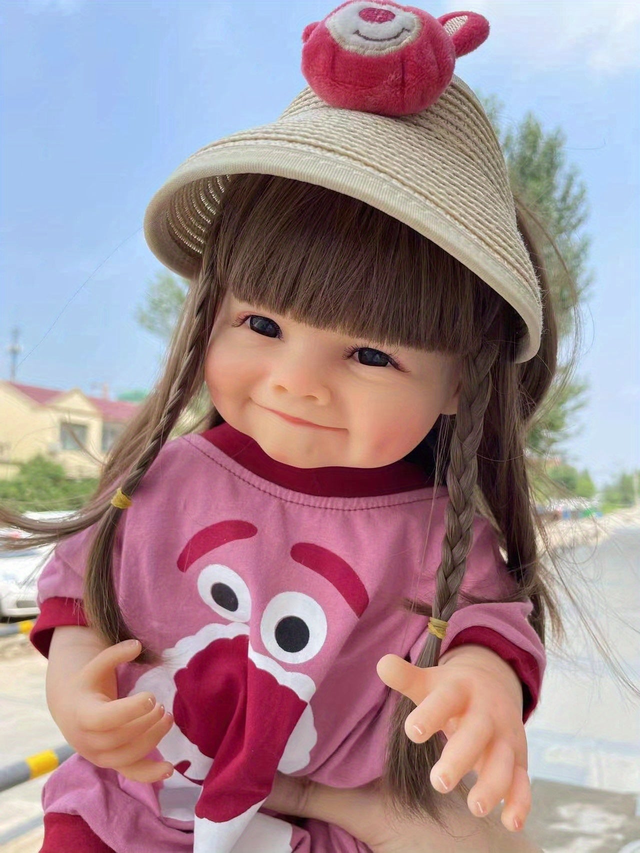 22 Lifelike Baby Doll - Soft Touch Full Vinyl Smiling Girl Dolls - Perfect Birthday Gift for Kids!