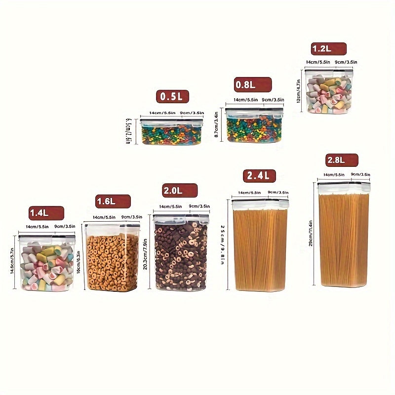 24pcs BPA-Free Airtight Food Storage Containers with Labels & Marker - Keep Spaghetti, Flour, Sugar, and Cereal Fresh for Longer