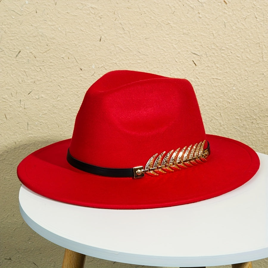 Wide-brimmed Hat For Men, Creative Men's Solid Color Charm Hat, Men's Hat