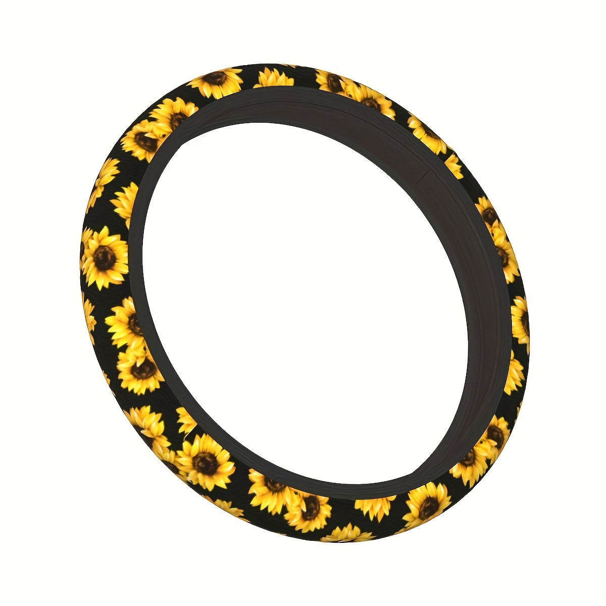 1pc Sunflower Pattern Car Steering Wheel Cover - Universal 38.1 Cm Anti-Slip Car Steering Wheel Protector Cover, Car Interior Accessories