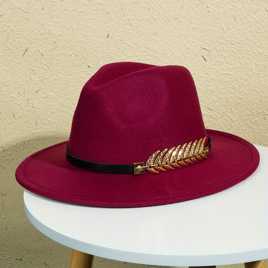 Wide-brimmed Hat For Men, Creative Men's Solid Color Charm Hat, Men's Hat