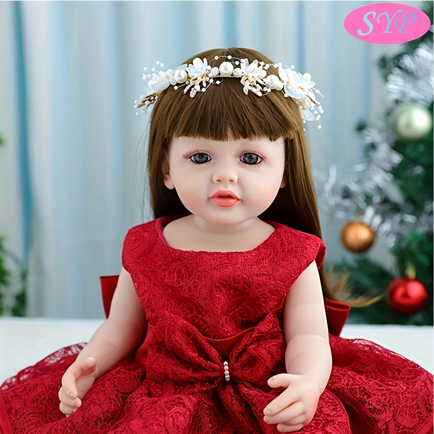 22Inch Lifelike Reborn Baby Dolls, Newborn Girl Doll With Realistic Veins, Handmade Vinyl With Weighted Cloth Body, Advanced Painted Gift Set For Kids Age 3+