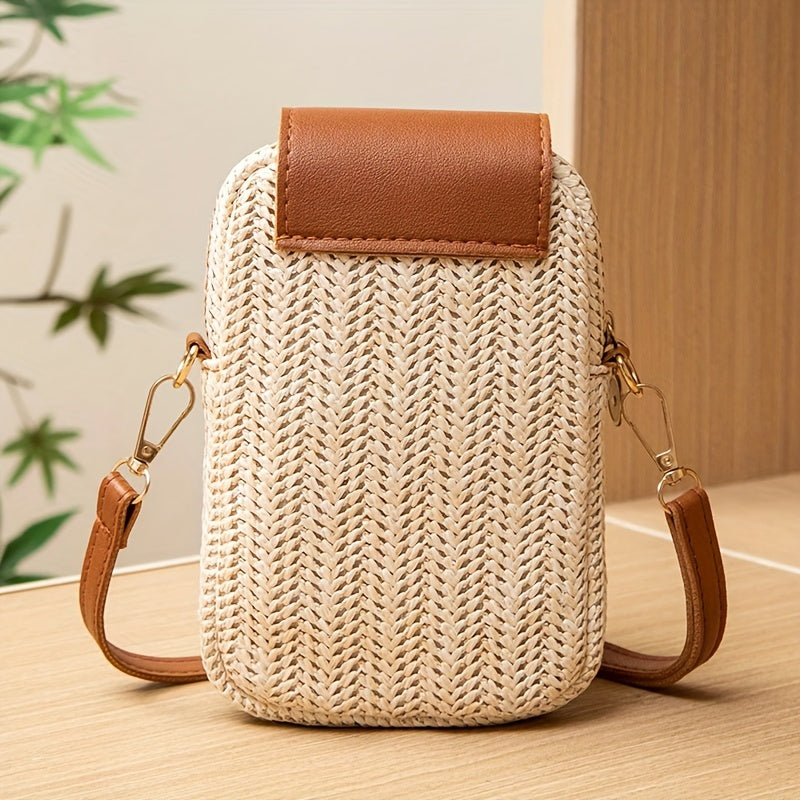 Chic Girls's Crossbody Phone Bag - Versatile & Elegant, Perfect for Everyday Fashion, Durable & Lightweight, Khaki