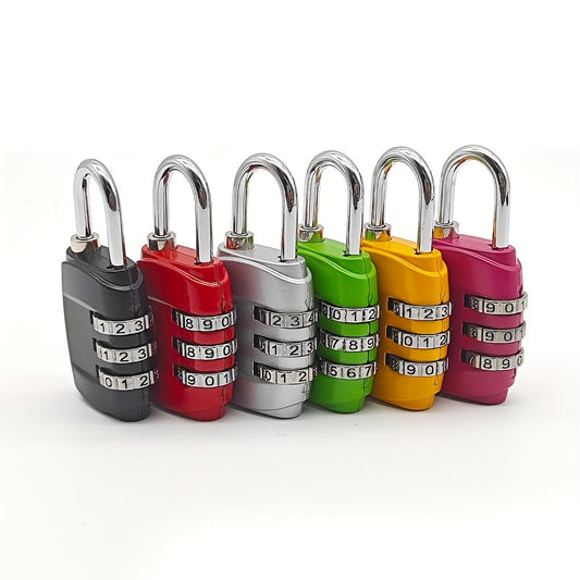 1pc Combination Lock 3-digit Combination Lock Padlock, Suitcase Padlock For Gym, Cabinets And Luggage - Durable, Travel Padlock