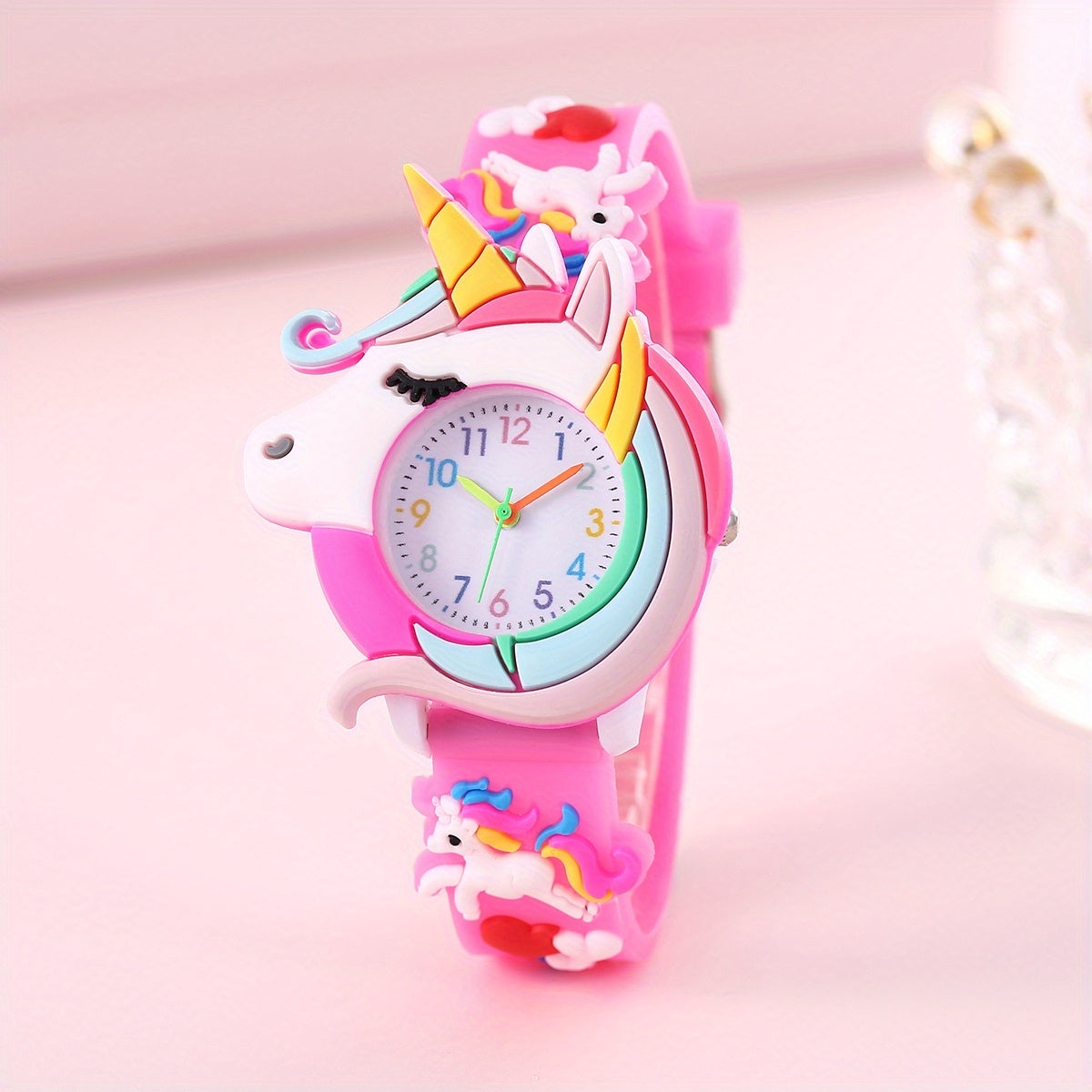 Cute Children's Unicorn Silicone Cartoon Watch Gift For Kids