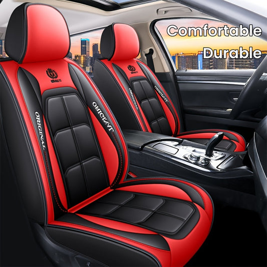 Luxury Faux Leather Car Seat Cover for Front Seat - Fit for Sedans, SUVs & Pickup Trucks - Durable, Comfortable & Stylish Vehicle Accessory