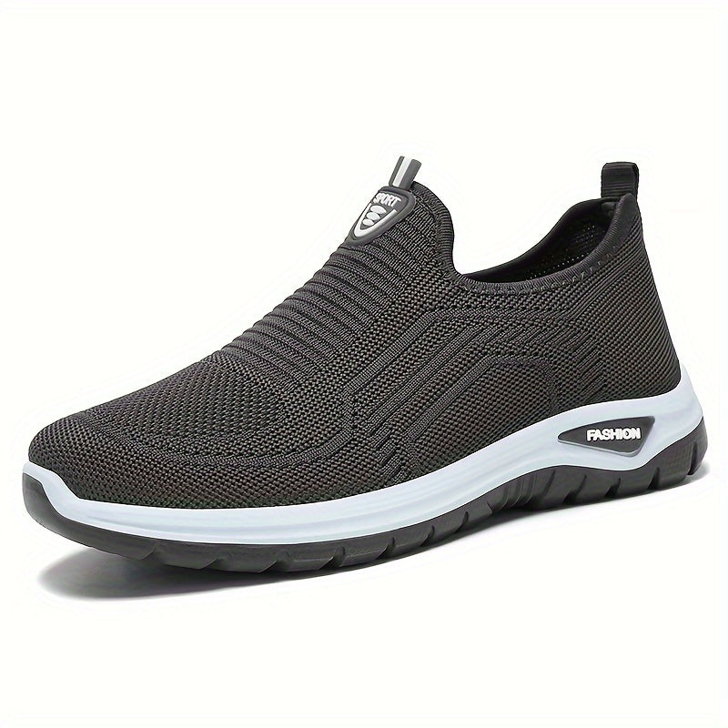 Men's Breathable Running Shoes - Lightweight, Non-Slip Sneakers for All Seasons, Lace-Up with Rubber Sole