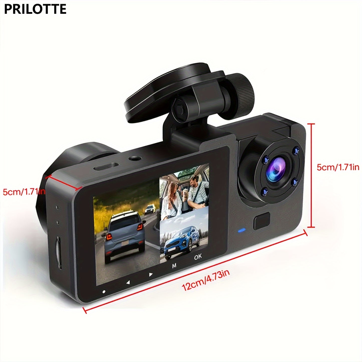 Dash Camera For Cars, 4K Full UHD Car Camera Front Rear With Free 32GB SD Card, Dashcams For Cars With Night Vision, 24 Hours Parking Mode, WDR, G-Sensor, Motion Detection