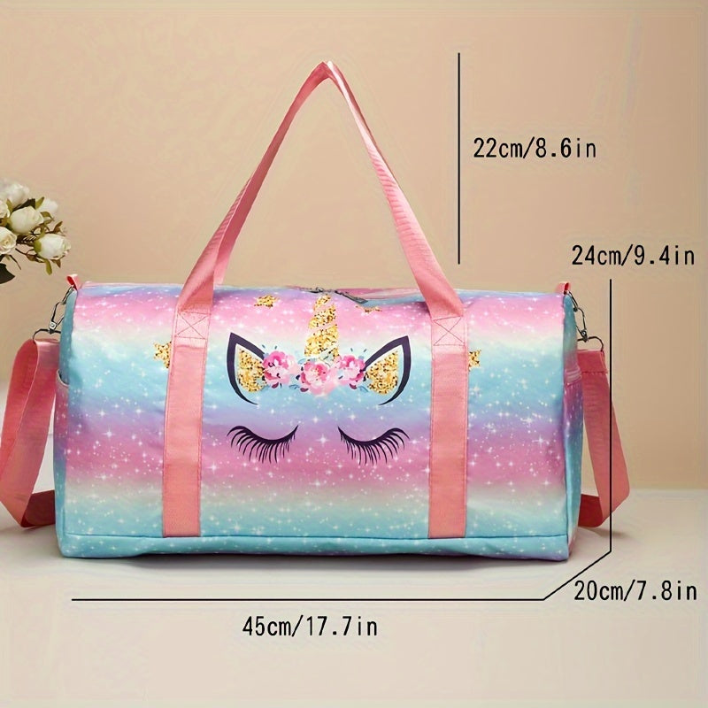 Unicorn Handbag Travel Bag Crossbody Bag Large Capacity Vacation Shoulder Bag Student Women's Bag