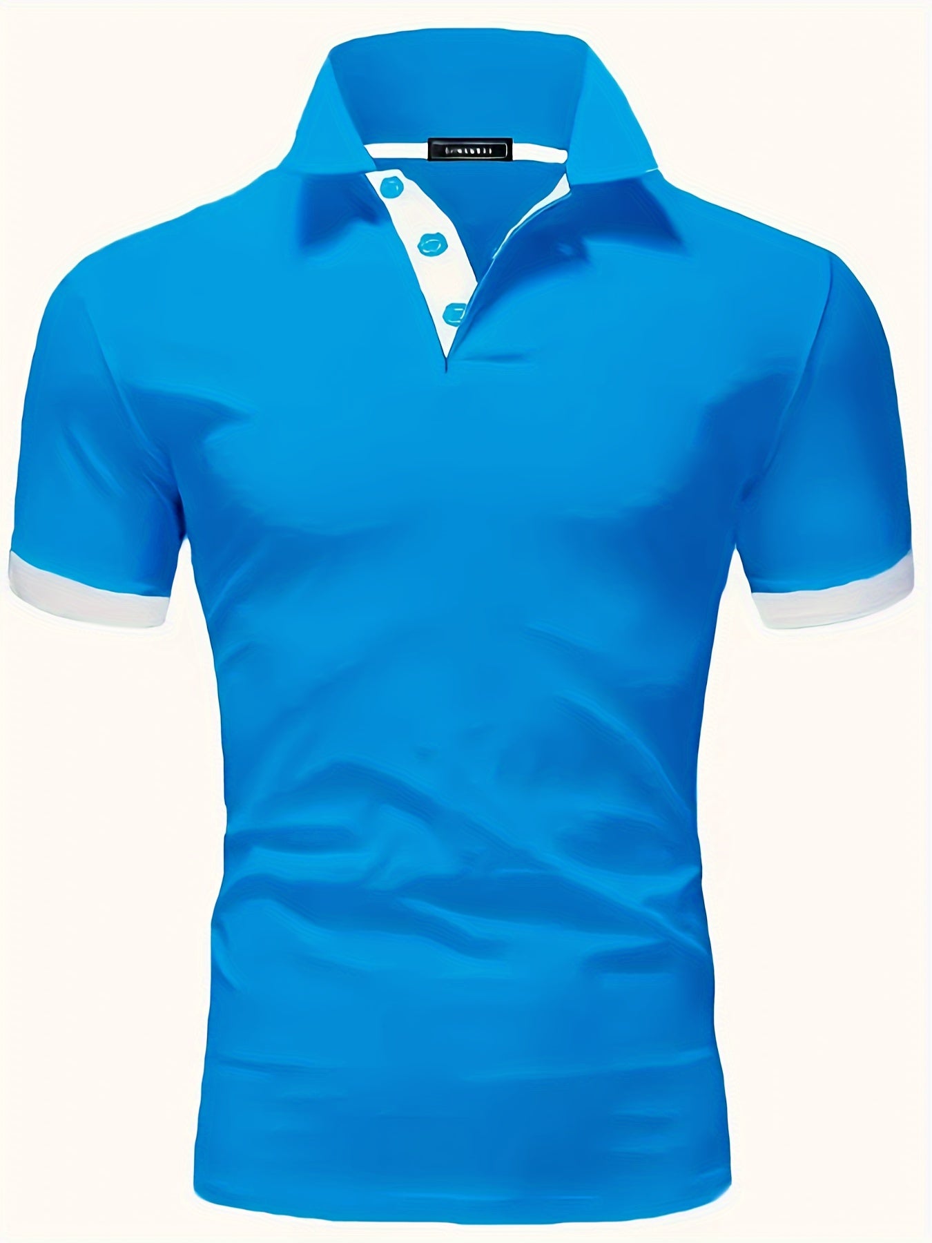 Men's Solid Color Golf T-Shirt, Short Sleeve Tee For Summer, Casual Trendy Top For Males, Business And Leisure Wear