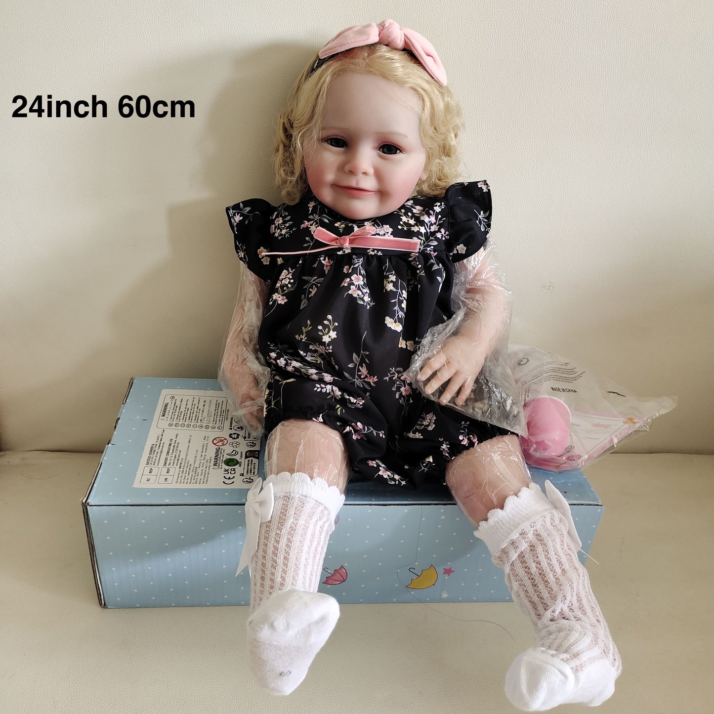 24'' Reborn Baby Dolls Halloween Gift Real Looking Smiling Reborn Girl Dolls