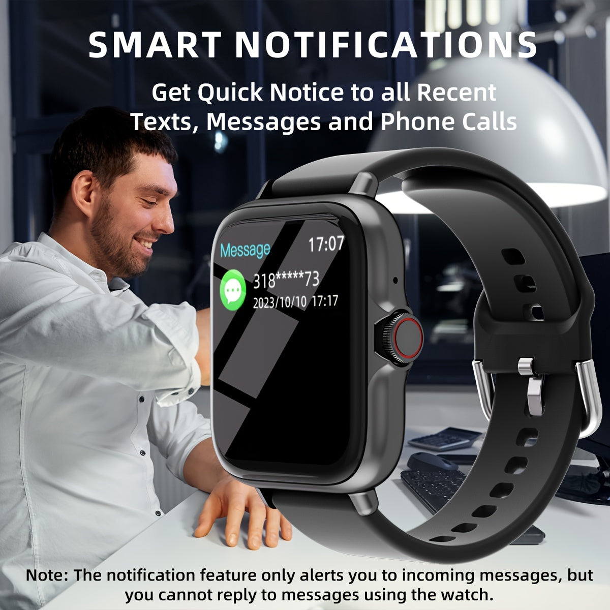 Waterproof Smart Watch, 1.83'' Full Touch Screen Display With Message, Answer Make Call Smartwatch Sleep Monitoring, Sports Pedometer, Information Alerts, For IPhone/Android Phones, Smartbands,