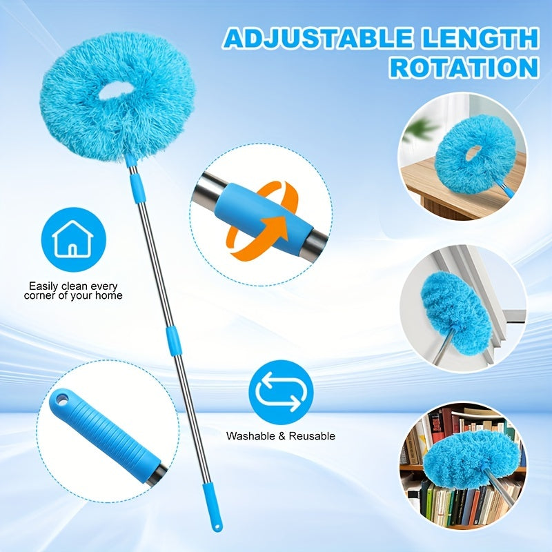 1pc/2pcs, Ceiling Fan Cleaner Dusters With Extension Pole, Dust Removal Brush, Removable And Washable Microfiber Ceiling And Fan Duster, Ceiling Fan Duster For High Ceilings, Fans, Furniture, car, Cleaning Supplies.