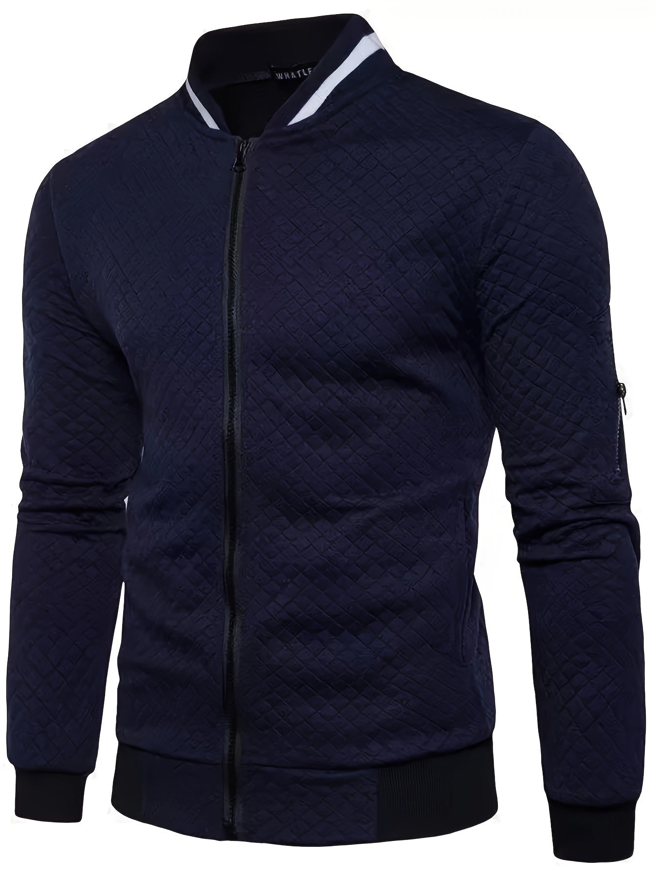 Men's Casual Fleece-Lined Jacket - Warm, Stylish Zip-Up with Stand Collar for Fall/Winter