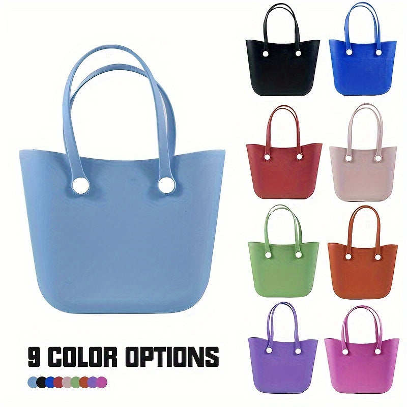 Waterproof EVA Tote Bag, Large Capacity Beach Bag, Women's Casual Handbag & Shoulder Bag For Travel