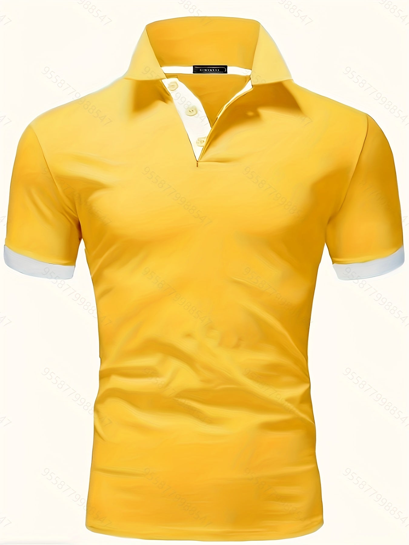 Men's Solid Color Golf T-Shirt, Short Sleeve Tee For Summer, Casual Trendy Top For Males, Business And Leisure Wear