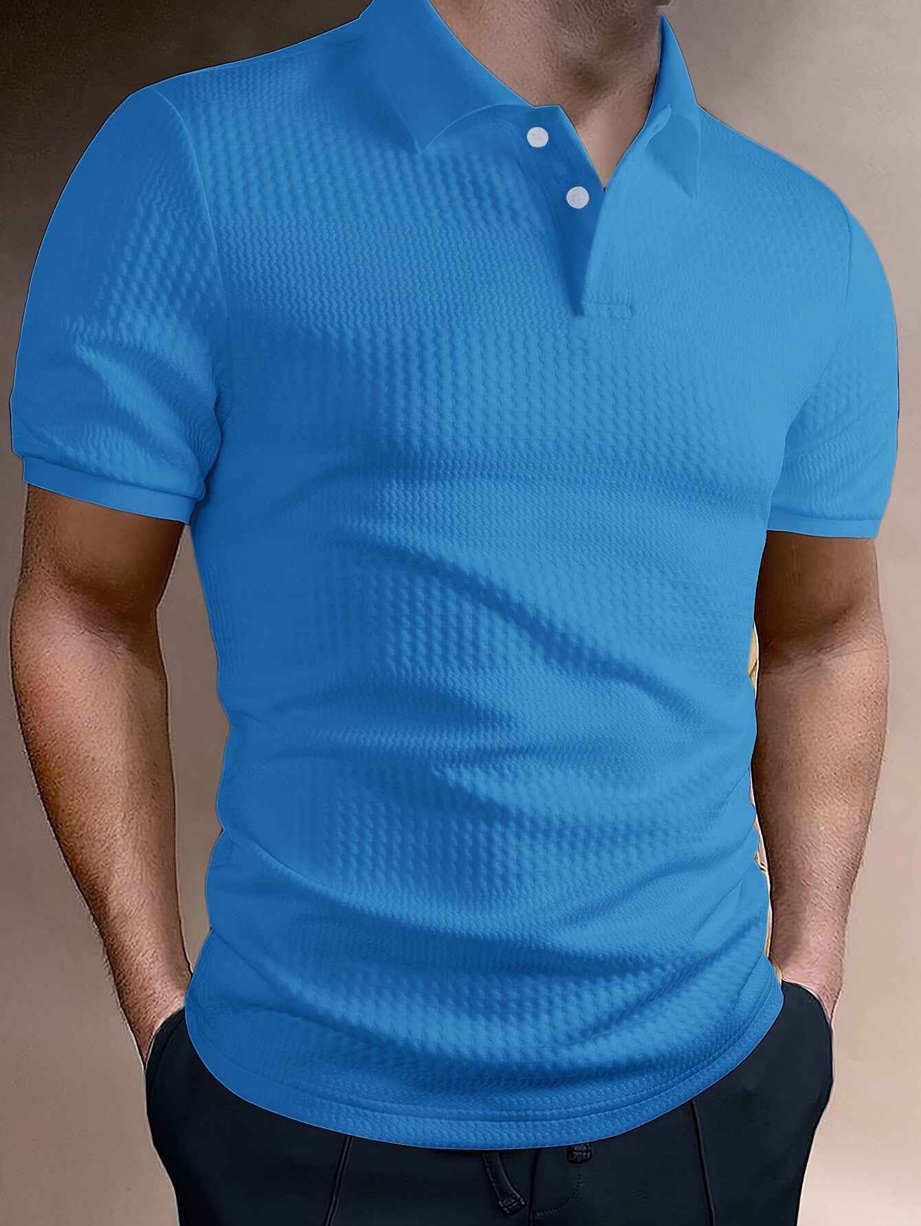 Men's Solid Short Sleeve Golf T-shirt For Summer Outdoor Business