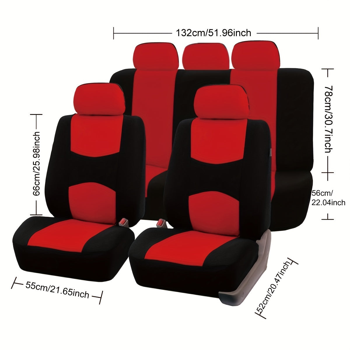 Stylish 5-Seat Comfort-Fit Car Seat Covers - Durable, Easy-to-Clean Polyester Protection for Vehicles