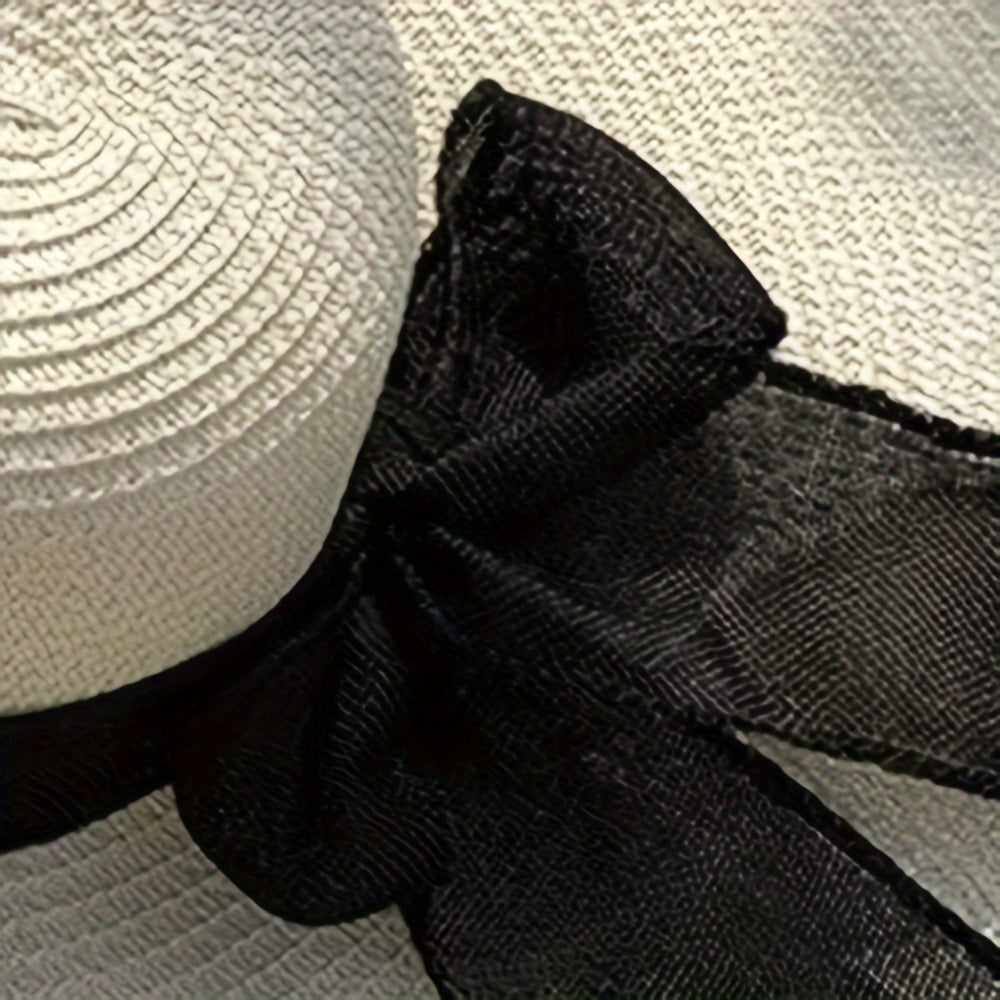 Chic Wide Brim Straw Sun Hat for Women - Trendy Korean Style with Sweet Bow, UV Protection, Perfect for Beach & Summer Trips