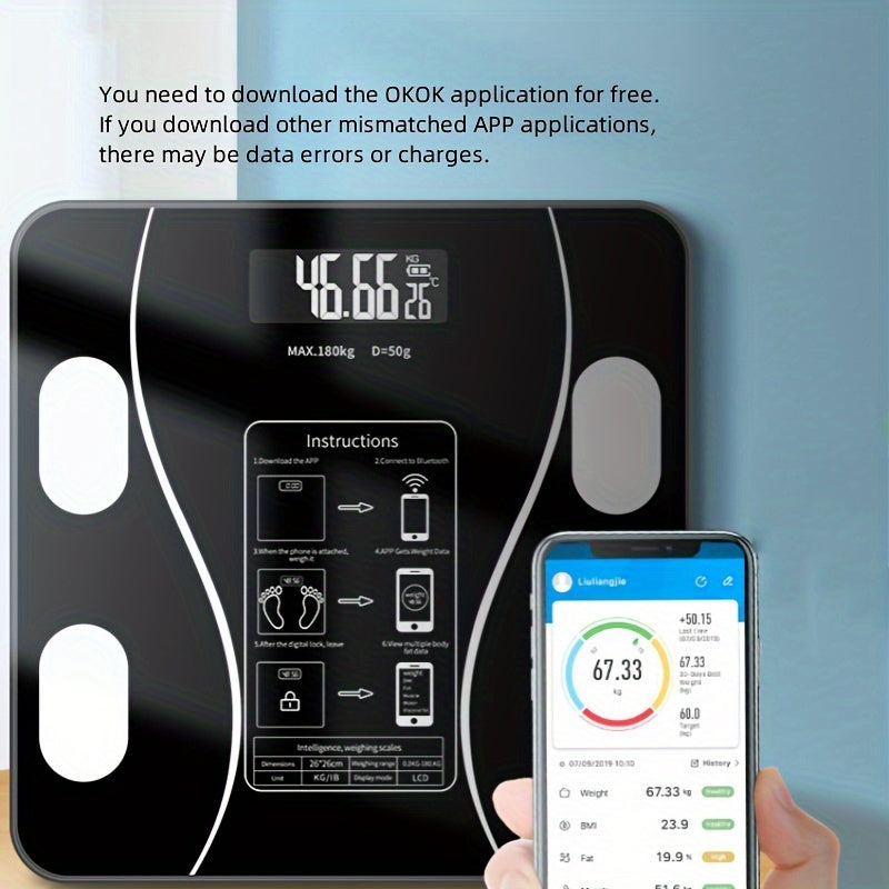 Smart Body Weight & Fat Scale - Accurately Measure Your Health At Home!