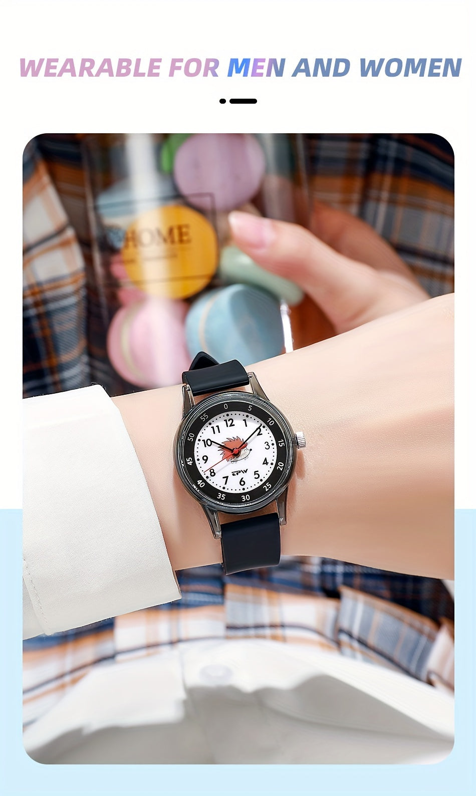 TPW Cute & Comfortable Silicone Band Quartz Watch for Women - Fashionable, Shock-Resistant with Japanese Movement