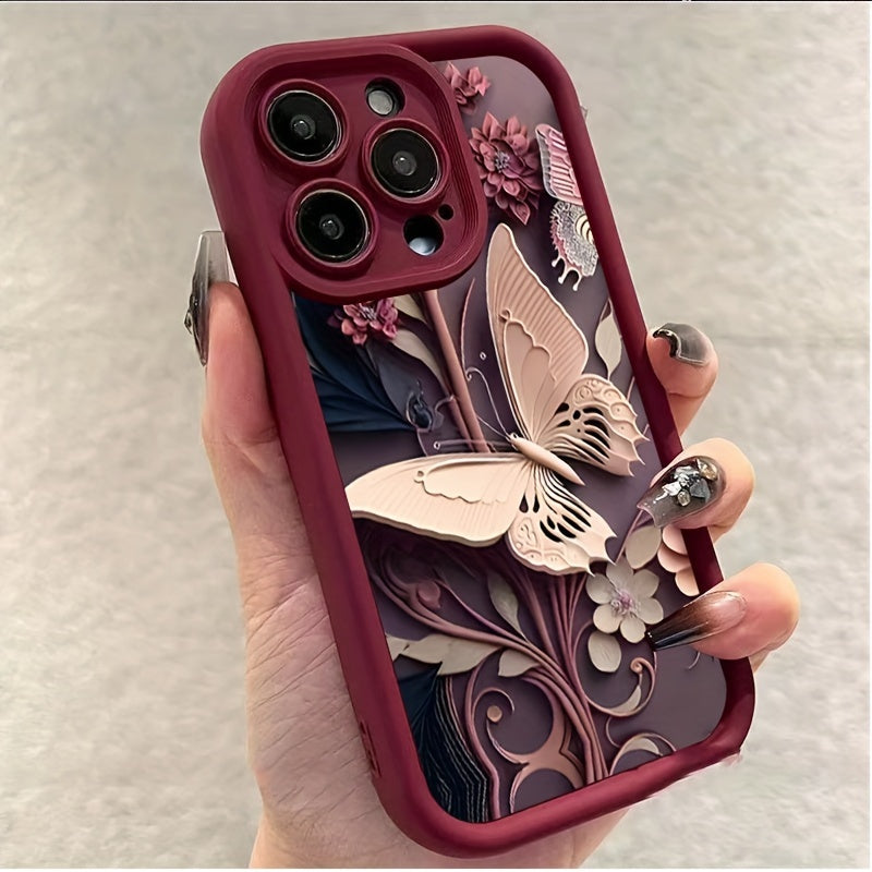 Personality Butterfly Mobile Phone Case for iPhone - Dirt-Resistant and Stylish, Compatible with 7/8, X/XS, 11 Series, 12 Series, 13 Series, 14 Series, and 15 Series