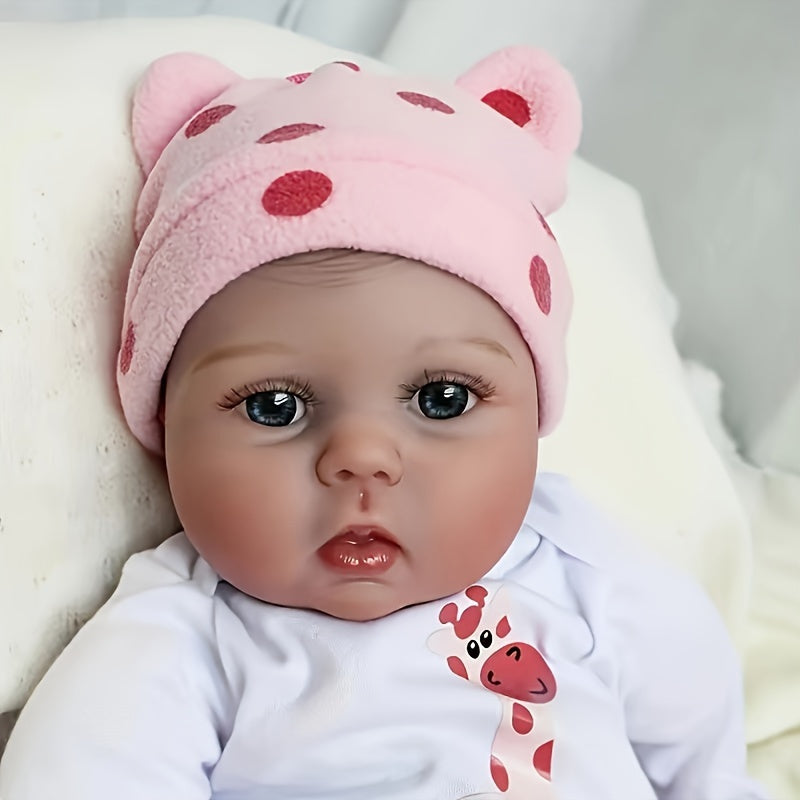 Love me doll 22 Inch Lifelike Reborn Baby Dolls, Newborn Girl Doll With Realistic Veins, Handmade Vinyl With Weighted Cloth Body, Advanced Painted Gift Set For Kids Age 3+