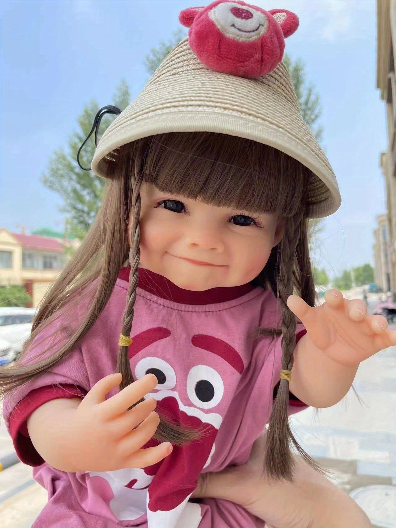 22 Lifelike Baby Doll - Soft Touch Full Vinyl Smiling Girl Dolls - Perfect Birthday Gift for Kids!