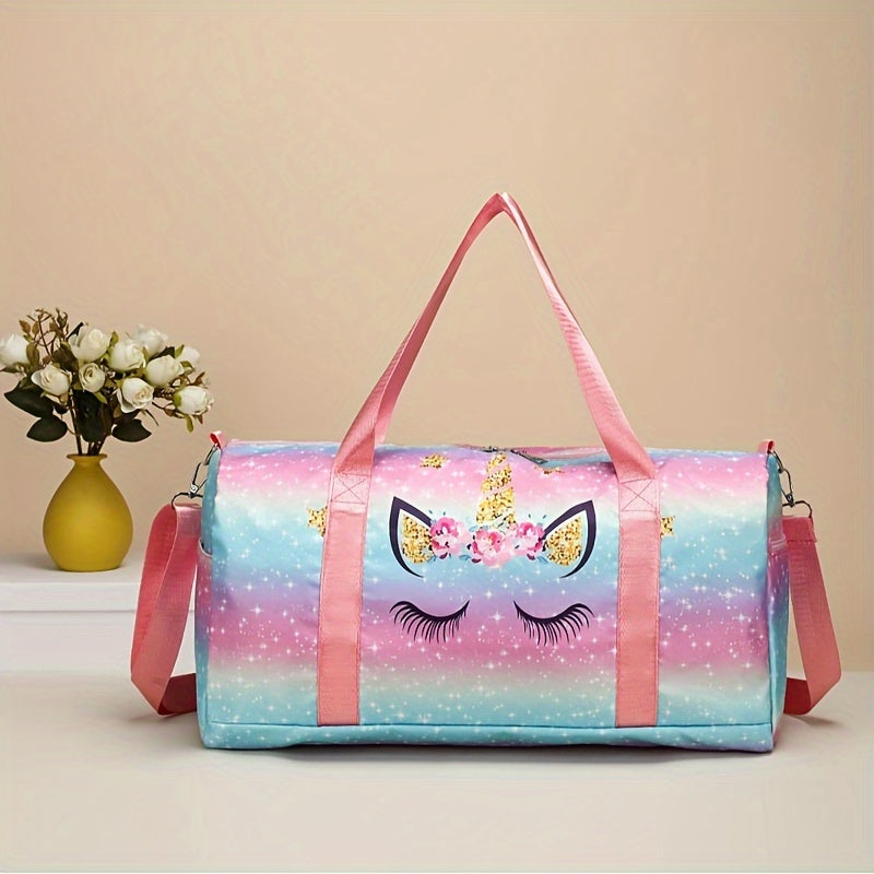 Unicorn Handbag Travel Bag Crossbody Bag Large Capacity Vacation Shoulder Bag Student Women's Bag