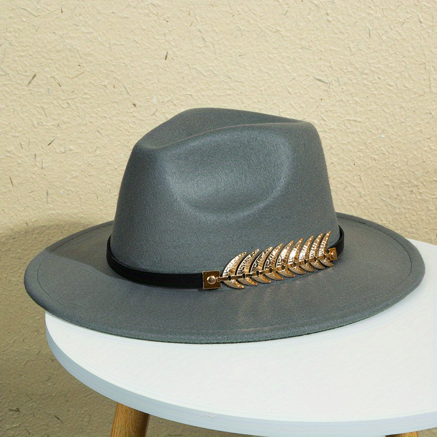 Wide-brimmed Hat For Men, Creative Men's Solid Color Charm Hat, Men's Hat