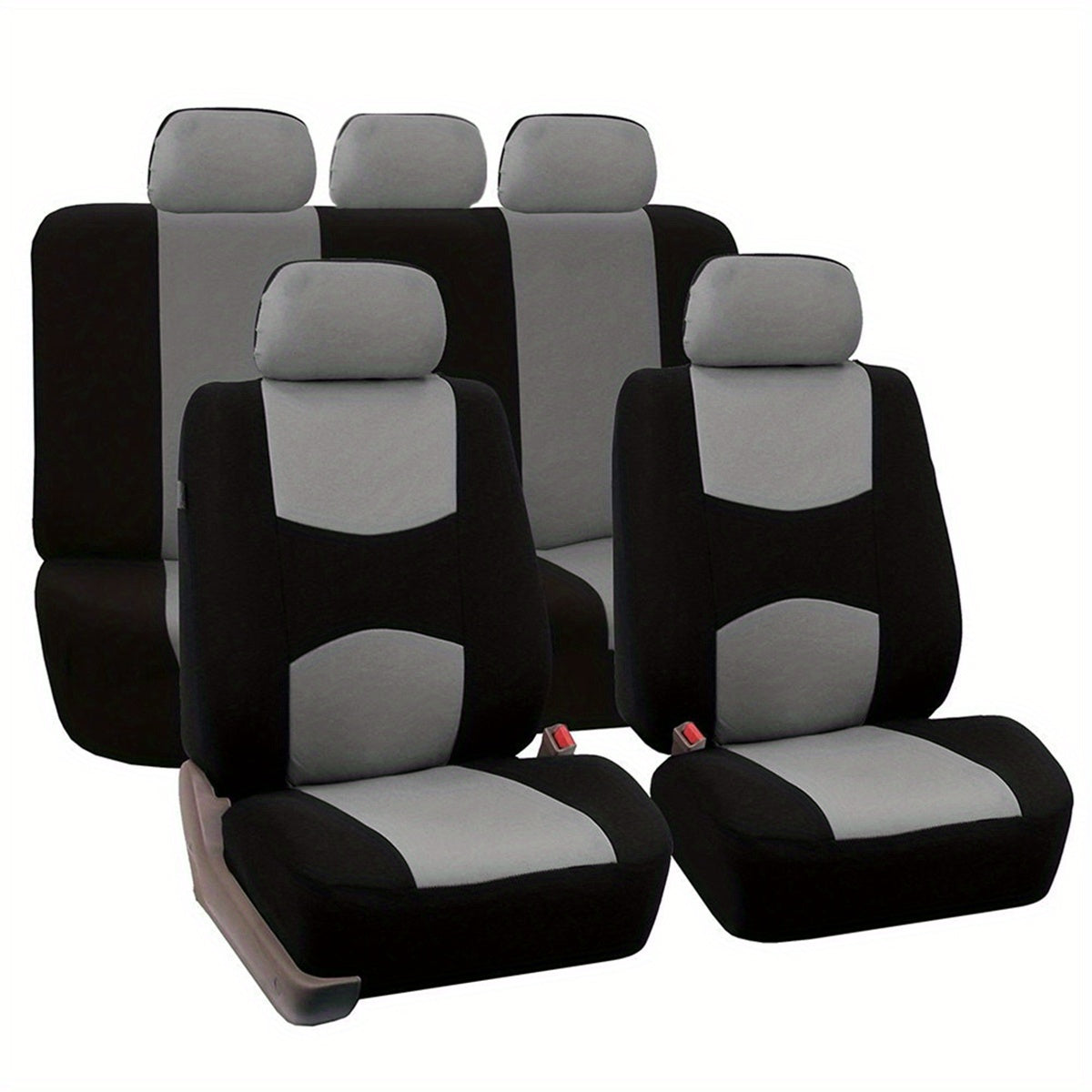 Stylish 5-Seat Comfort-Fit Car Seat Covers - Durable, Easy-to-Clean Polyester Protection for Vehicles