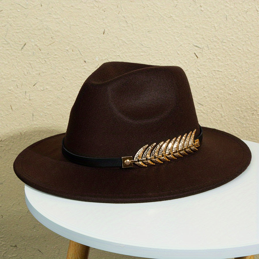 Wide-brimmed Hat For Men, Creative Men's Solid Color Charm Hat, Men's Hat