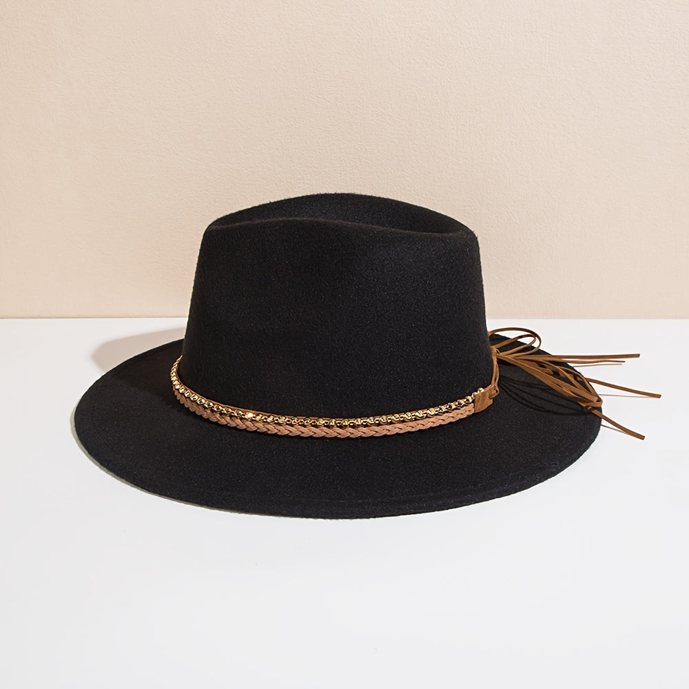 1pc Classic Jazz Hat, Felt Fedoras For Men & Women