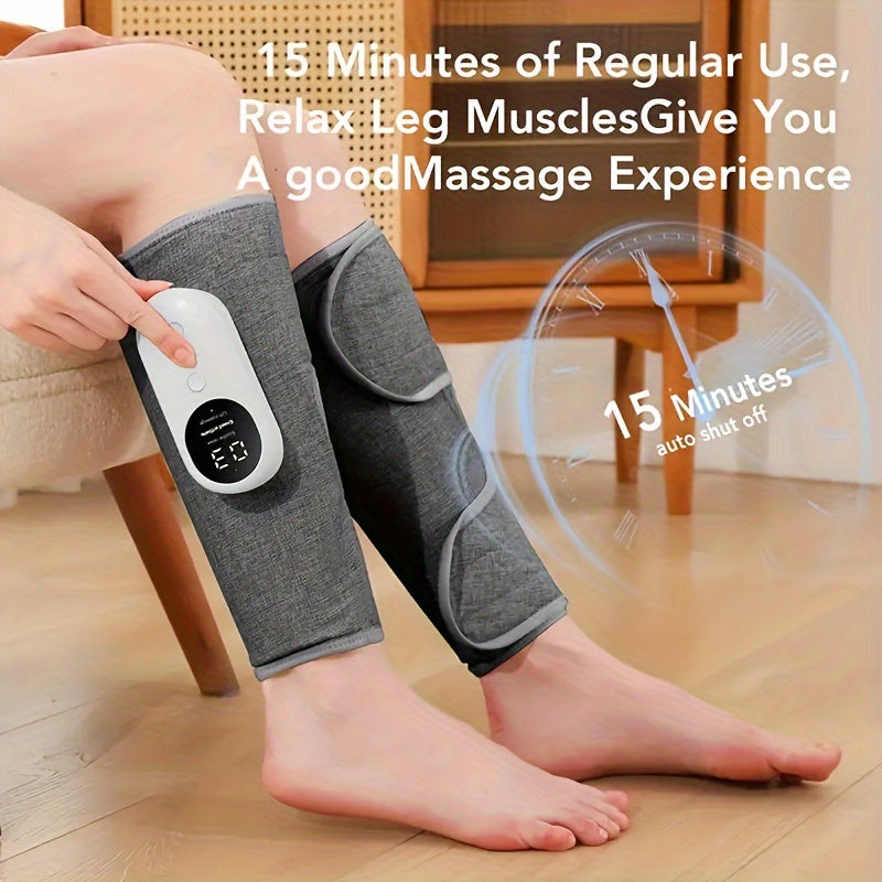 1pcs/2pcs leg massager for circular calf press, air compression massager, leg massager with heat, 3 intensities, 3 heat levels, easy to use, for feet, legs, thighs and knees, cordless leg massager.