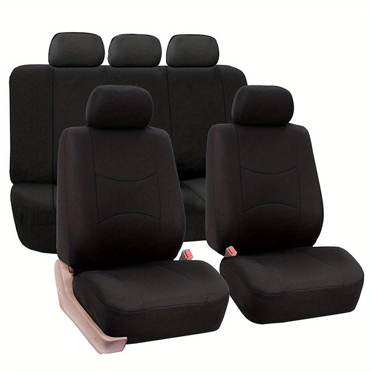 Stylish 5-Seat Comfort-Fit Car Seat Covers - Durable, Easy-to-Clean Polyester Protection for Vehicles