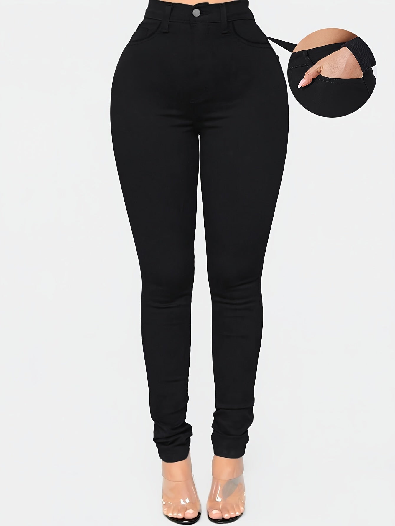 Stretchy Casual Skinny Jeans, Stylish & Slim Fit Denim Pants, Women's Denim Jeans & Clothing