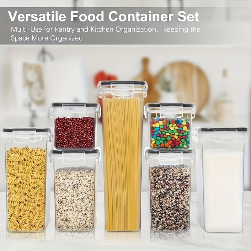 24pcs BPA-Free Airtight Food Storage Containers with Labels & Marker - Keep Spaghetti, Flour, Sugar, and Cereal Fresh for Longer