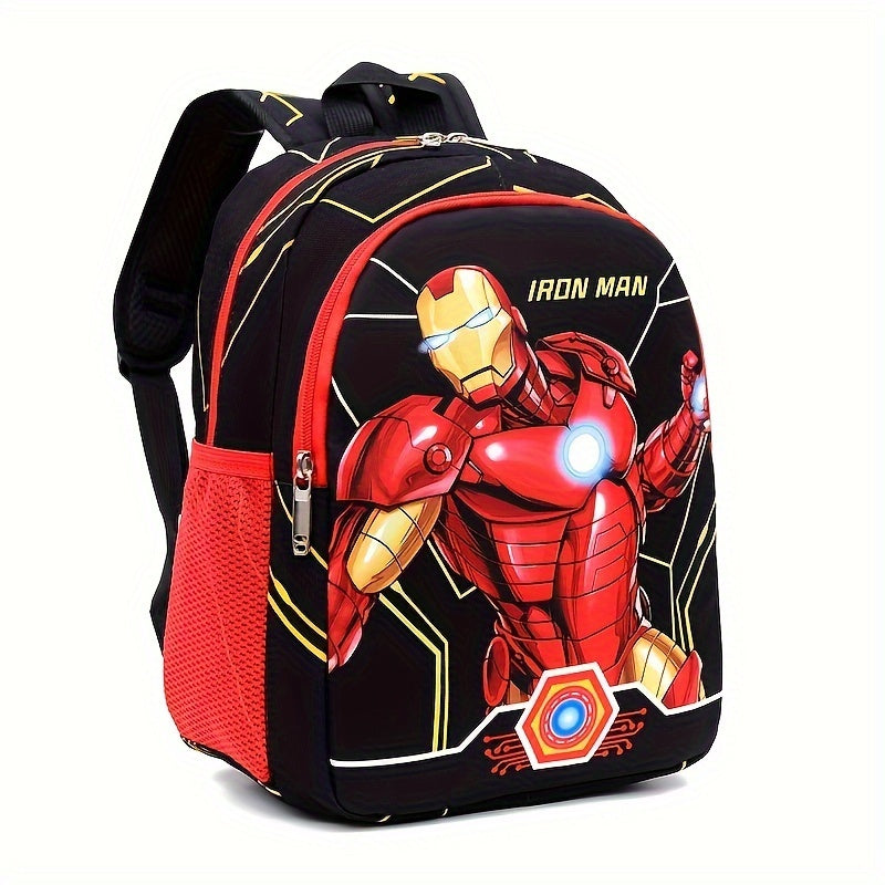 Disney Series Backpack, Captain America, Small Campus Backpack, Printed Zipper Travel Double Backpack