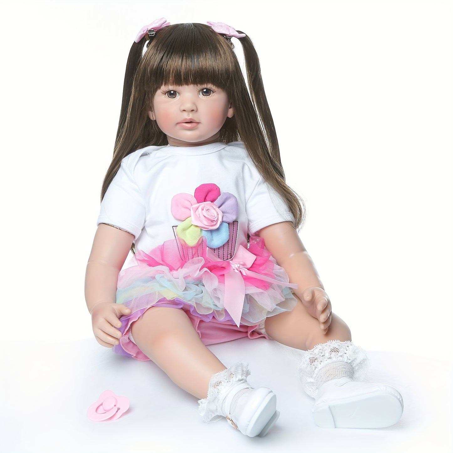 24 inch/60 centimeter recycled doll, made of cotton body, with lifelike recycled handmade toys that can move limbs