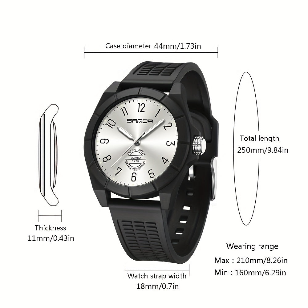 Quartz SANDA Watch for Women - Analog Timepiece, Non-Rechargeable Long-Lasting Battery Life, Elegant Style, Durable TPU Band with Comfortable Strap, Electronic Precision Movement, Perfect Present