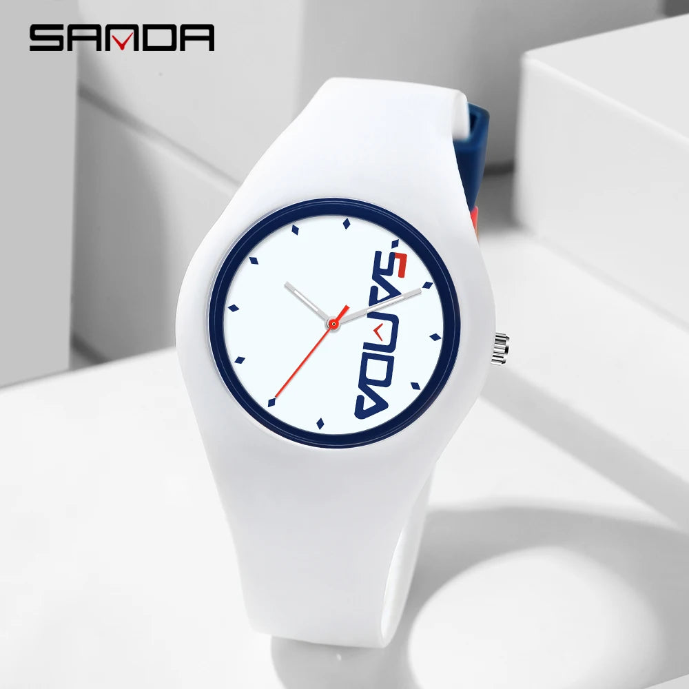 2023 SANDA Creativity Fashion Brand Women Men's Waterproof Sports Watch Quartz Digital Luxury Analog Student Wrist Watches 6076