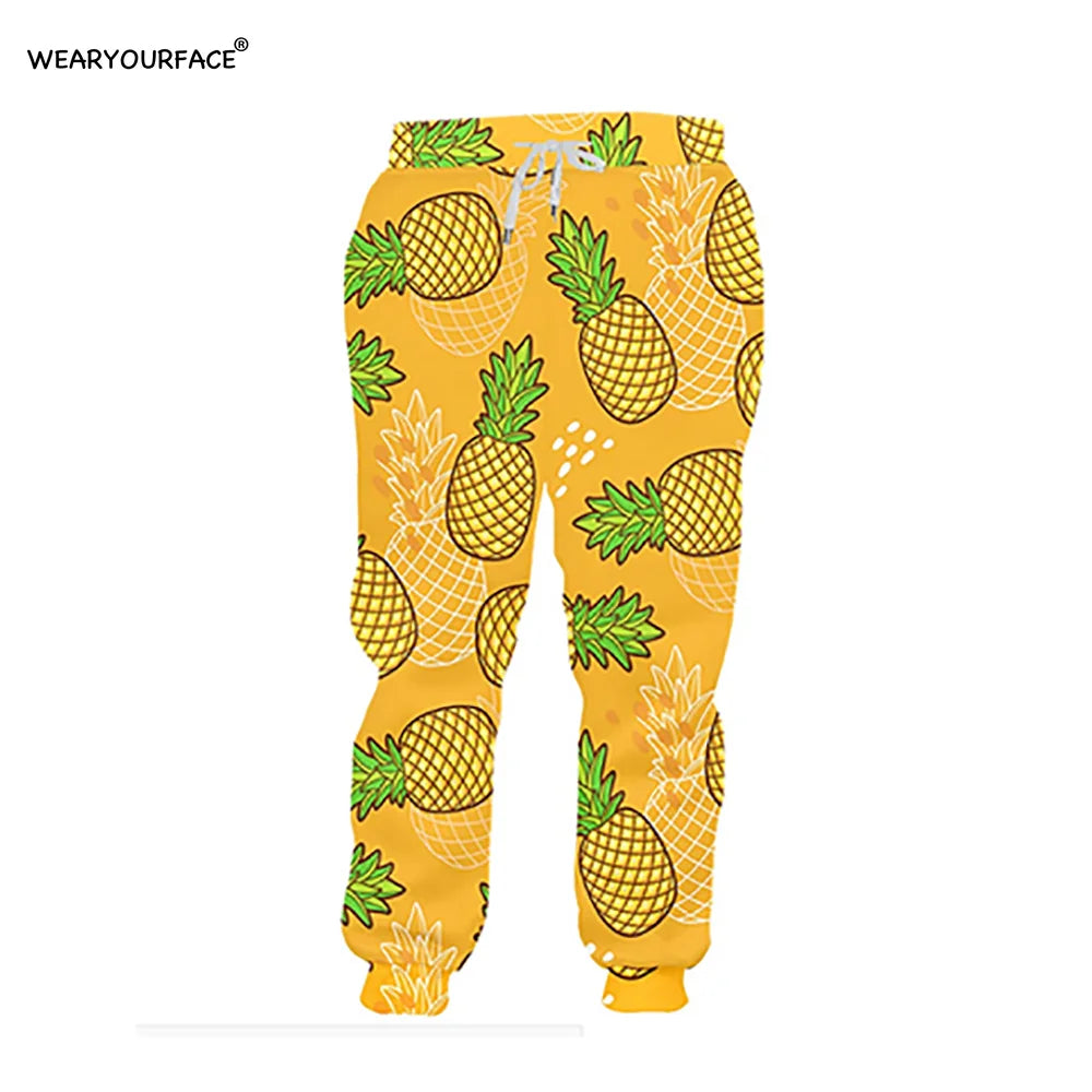 Pineapple Constellation 3D All Over Print Full Length Joggers Pants Hipster Fashion Streetwear Sweatpants Men Unisex Clothes