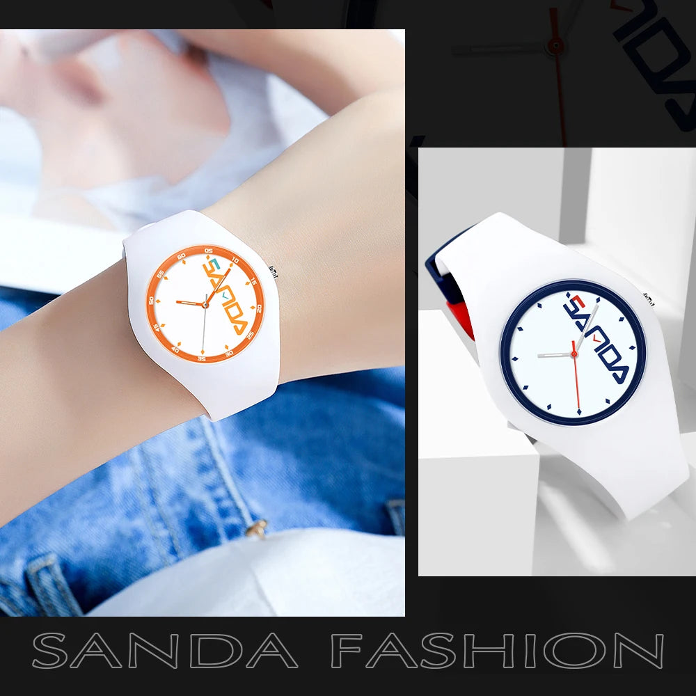 2023 SANDA Creativity Fashion Brand Women Men's Waterproof Sports Watch Quartz Digital Luxury Analog Student Wrist Watches 6076