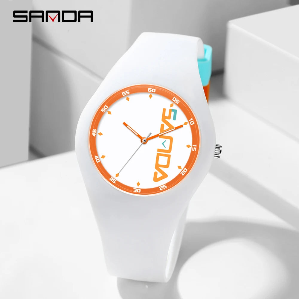 2023 SANDA Creativity Fashion Brand Women Men's Waterproof Sports Watch Quartz Digital Luxury Analog Student Wrist Watches 6076