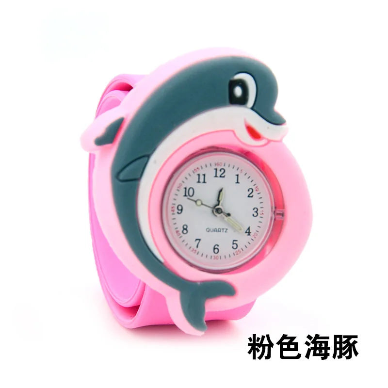 Children's Cartoon Watch Cute Animal Fruit Kids Silicone Patted Watch Girl Boy Favorite Toy Quartz Watch Christmas Birthday Gift