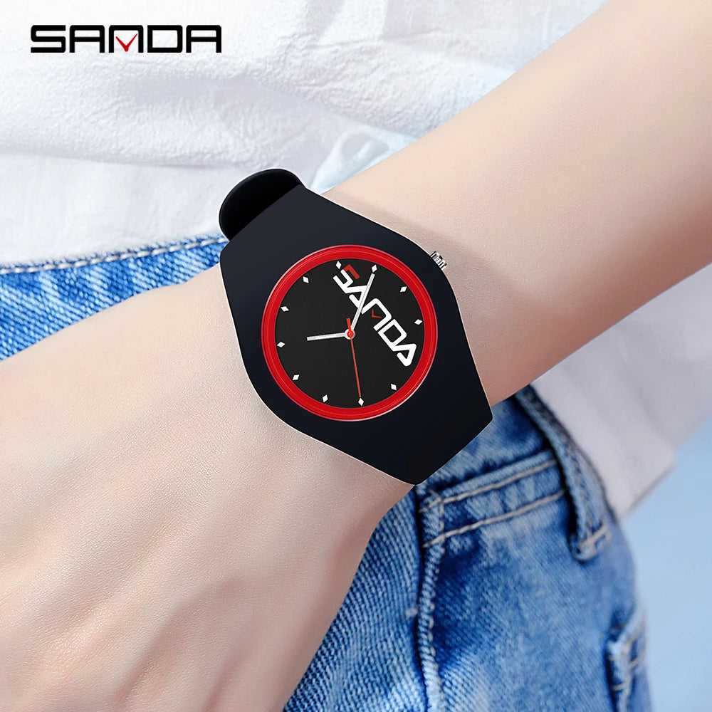 2023 SANDA Creativity Fashion Brand Women Men's Waterproof Sports Watch Quartz Digital Luxury Analog Student Wrist Watches 6076