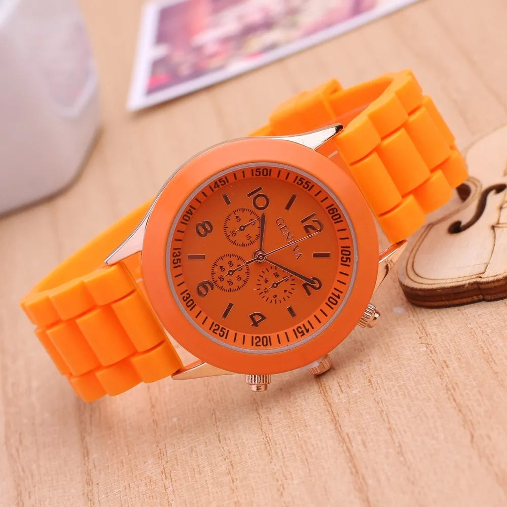 New Luxury Watch Women Waterproof Quartz Watch Silicone Strap Ladies Watch Candy Colors Birthday Gift Reloj Mujer Montre Femme