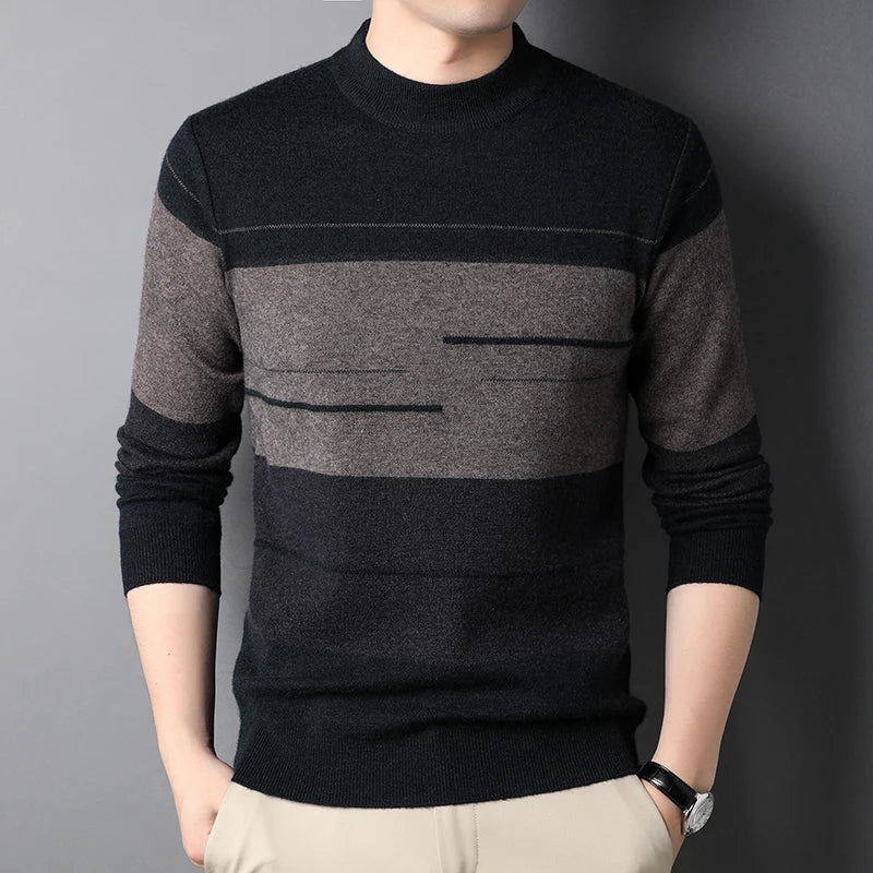 2022 Casual Thick Warm Winter Luxury Knitted Pull Sweater Men Wear Jersey Dress Pullover Knit Mens Sweaters Male Fashions 71810