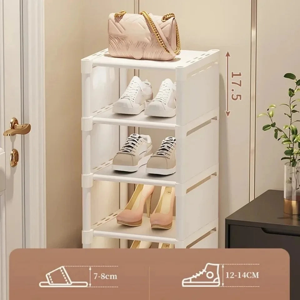 Multi-Layer Stackable Shoe Cabinet Shoes Storage Rack foldable free combination shoe rack For Entry Wall Corner Shoes Shelf